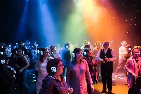 Silent disco festival setup